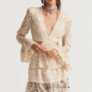 LoveShack Fancy Karine Mini Dress